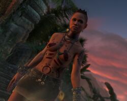 citra_talugmai far_cry_3 far_cry artist_request belted_skirt miniskirt brown_miniskirt brown_skirt short_skirt skirt unbothered large_breasts cleavage erect_nipples navel necklaces earrings bare_shoulders collarbone 3d 3dcg game_cg absurd_res skirt_only after_vaginal after_sex 1girls male_pov topless_female standing