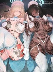 1boy 2girls ahegao ahegao_breeding anime_style ass_focus asuna bbc bbc_addict bbc_size_queen bedroom black_owned blacked blacked_queen blacked_tattoos blonde_hair blue_archive blue_eyes blush body_writing breeding breeding_cow breeding_request broken_female cum_drunk cum_on_body curvy dark-skinned_male dark_hair digital_art dramatic_lighting erect_nipples explicit exposed_breasts faceless_male ffm_threesome garter_belt glistening_skin group_sex heart_tattoo heavy_makeup hetero highres huge_ass huge_breasts indoors interracial karin large_breasts light-skinned_female lingerie long_hair maid_headdress maid_outfit maid_slave mind_break muscular_male nipples nurse_and_maid pleasure_face puffy_nipples qos_queen queen_of_spades refugees_welcome rose_tattoo ruffled_maid_headdress spade_tattoo submissive_female sweat sweatdrops tag_team tattoo tattooed_female thick_bbc thick_thighs tribal_tattoo voluptuous wet_skin white_stockings wide_hips yellow_eyes