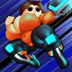 1girls big_areola big_breasts breasts busty connthicc enormous_breasts female female_only giant_breasts gigantic_breasts huge_areolae huge_breasts hyper_breasts large_breasts massive_breasts mii mii_gunner super_smash_bros. thick_thighs thighs voluptuous voluptuous_female shortstack chubby chubby_female boob_window cleavage