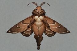 1girls ai_generated anthro anthro_female black_eyes brown_fur brown_hair female female_only moth moth_girl original_character scorpianpp self_upload stable_diffusion wings