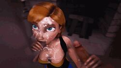 1girls 2boys 3d animated anna_(frozen) blue_eyes boombadaboom braids cum cum_in_face cum_on_breasts cumshot dark-skinned_male dark_skin disney double_handjob faceless_male facial fellatio female frozen_(film) hair handjob human interracial kneeling light-skinned_female light_skin male oral penis red_hair sex source_filmmaker straight sweat threesome twin_braids