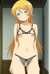 aerolae ai_generated breasts kousaka_kirino naked_female nipples nude_female ore_no_imouto_ga_konna_ni_kawaii_wake_ga_nai pussy vagina