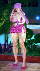 3d blue_eyes busty capcom female female_focus female_only genashhx hourglass_figure manon_legrand pink_hair street_fighter street_fighter_6 tagme uncensored wide_hips