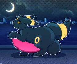 2025 absurd_res artist_name ass balls big_balls big_butt big_penis black_body black_ears black_fur black_hair black_nose black_tail blush blush_lines brown_eyes building city digital_media_(artwork) eeveelution fangs feral fur generation_2_pokemon genitals hair half-closed_eyes half_moon heart_symbol hi_res huge_balls huge_cock hyper hyper_balls hyper_genitalia hyper_penis male moon multicolored_body multicolored_ears multicolored_fur narrowed_eyes night nintendo outside penis pokemon pokemon_(species) quadruped rydryd sharp_teeth side_view solo star tail teeth text thick_thighs two_tone_body two_tone_ears two_tone_fur two_tone_tail umbreon yellow_body yellow_ears yellow_fur yellow_sclera yellow_tail