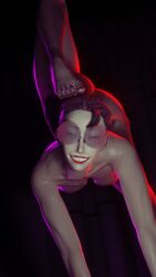3d a.k.i. asian asian_female athletic athletic_female capcom eyewear flexible nude nude_female nudity pale-skinned_female pale_skin pickleballssy street_fighter street_fighter_6 sunglasses tagme white_hair