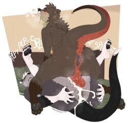 andromorph andromorph/male andromorph_penetrated anthro anthro_on_anthro anthro_penetrated anthro_penetrating anthro_penetrating_anthro anus ass balls_deep bed big_butt blush bodily_fluids closed_eyes cum cum_in_pussy cum_inside cumshot cuntboy duo ejaculation from_front_position fur furniture genital_fluids grey_body grey_fur hi_res intersex intersex/male intersex_penetrated legs_up male male_penetrating male_penetrating_andromorph male_penetrating_intersex mammal mating_press mustelid on_bed otter penetration penile penile_penetration penis_in_pussy roly sex sweat vaginal_penetration whiskers