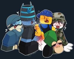 4boys anal anal_sex balls blocky_body blood blood_drip blush crying double_penetration foursome freezer_(tds) gay gay_sex heart male nejajiku_nsfw noob noob_(roblox) original_character penis pou_(game) prospect_battler_(the_battle_bricks) roblox roblox_avatar roblox_game robloxian sticking_out_tongue sweat tagme tagme_(character) the_battle_bricks tower_defense_simulator yaoi
