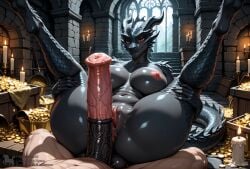 1girls ai_generated alduin anthro anthro_female anthro_male big_ass big_balls big_breasts big_butt big_penis black_body black_dragon black_female black_scales black_skin castle cock_hungry cock_worship creamhorseai curvy curvy_female curvy_figure dark_skin dark_skinned_female dragon dragon_humanoid equine_penis female fit fit_female high_resolution highres horn horns horse_penis horsecock horsecock_on_humanoid huge_ass huge_balls huge_breasts huge_cock hyper_balls imminent_penetration imminent_sex lying_on_back male male/female male_on_female mommy mommy_kink monster monster_girl monster_mommy muscular_male mythological_creature mythological_scalie mythology naked_female nude_female penis_awe presenting_pussy red-eyes_black_dragon red_eyes scalie skyrim sun testicles treasure voluptuous voluptuous_female yu-gi-oh!