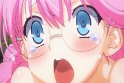 animated blue_eyes censored female gif glasses pink_hair rance rance_(series) rance_01 rance_01:_hikari_wo_motomete_the_animation screencap seven_(animation_studio) sex sill_plain topless