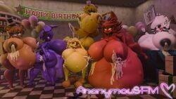 3d_(artwork) animatronic anonymousfm anthro ass avian balls bear belly big_balls big_belly big_breasts big_penis bird blue_eyes bodily_fluids bonfie_(cryptiacurves) bonnie_(fnaf) breasts brown_body brown_fur canid canine chica_(fnaf) chicken chiku_(cryptiacurves) clothing digital_media_(artwork) egg egg_from_pussy erection female fetal_movement fexa_(cryptiacurves) five_nights_at_freddy's five_nights_at_freddy's_2 fox foxy_(fnaf) freddy_(fnaf) fredina's_nightclub frenni_(cryptiacurves) fur galliform gallus_(genus) genital_fluids genitals golden_freddy_(fnaf) group group_pregnancy hair headgear headwear herm hi_res huge_balls huge_belly huge_breasts huge_cock humanoid_genitalia hyper hyper_balls hyper_belly hyper_breasts hyper_genitalia hyper_penis hyper_pregnancy intersex intersex/female lactating lagomorph leporid machine mammal marie_(cryptiacurves) marionette marionette_(fnaf) milk multiple_pregnancies navel nipples nude open_mouth oviposition penis phasianid pregnant pregnant_anthro pregnant_female pregnant_herm pregnant_intersex pregnant_sex rabbit robot scott_cawthon scottgames sex smile tail thick_thighs type_0_(cryptiacurves) yellow_body