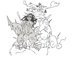 4:3 absurd_res alternate_form angry angry_sex animal_humanoid anthro anthro_penetrating anthro_penetrating_humanoid balls big_balls big_dom_small_sub big_penis biped black_sclera blush blush_lines bodily_fluids bouncing_breasts breasts breath chair_position clenched_teeth cross-popping_vein cum_explosion deep_penetration dominant dominant_male dragon dragon_humanoid dreadlocks drooling emanata erection extreme_penetration eye_roll female female_penetrated forehead_gem from_behind_position gem genitals hands_behind_back hi_res horn horned_humanoid huge_cock humanoid humanoid_on_anthro humanoid_penetrated larger_anthro larger_male leg_pull male male/female male_dominating_female male_penetrating male_penetrating_female mujinn muscular muscular_male mythological_creature mythological_scalie mythology navel nipples open_mouth painful_penetration painful_vaginal penetration penile penile_penetration penis penis_in_pussy questionable_consent ridiculous_fit rough_sex saliva saliva_string scalie seb_mujinn sex size_difference smaller_female smaller_humanoid smaller_penetrated stomach_bulge stretched_pussy sweat tail tailed_humanoid teeth thick_tail vaginal_penetration vaginal_penetration vein veiny_penis wide_hips