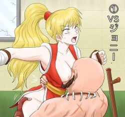 2d artist_request blonde_hair busty capcom female female_focus final_fight hourglass_figure kunoichi long_hair maki_genryusai male ninja sex street_fighter tagme wide_hips