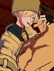 3d guilty_gear guilty_gear_strive lolikill millia_rage ntr penis phone_view skirt smile sol_badguy standing_sex tongue_out v