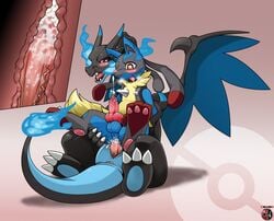 <3 2boys anal anal_sex anthro anthro_on_feral anus balls barefoot blush canine charizard claws cum cum_in_ass cum_inside cum_on_penis cumshot dragon erection feral fire flame fur furry furry_only gay genital_slit internal_view jackal kivwolf knot looking_down lucario male male_only mega_charizard mega_charizard_x mega_evolution mega_lucario nintendo nude on_floor on_top open_mouth orgasm pawpads paws penis pokemon pokemon_(species) sex sharp_claws sharp_teeth sitting smile spikes spread_legs squint toe_claws tongue_out veiny veiny_penis video_games wings yaoi