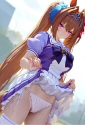 1girls ai_generated animal_ears anthropomorphization daiwa_scarlet_(umamusume) female legs tagme umamusume umamusume_pretty_derby young