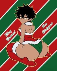 ass badjujuarts christmas christmas_2024 christmas_outfit my_senpai_is_annoying natsumi_kurobe tomboy