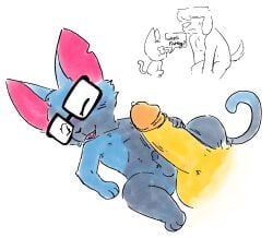 2boys achilles_(hello_from_halo_head) balls fooshyfenn frotting furry male penis pepper_(batshaped) yaoi