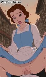 1boy 1boy1girl 1girls accurate_art_style ai_female ai_generated beauty_and_the_beast belle belle_(beauty_and_the_beast) blue_dress blush breasts brown_hair clitoris cowgirl_position day disney dress dress_lift exposed_pussy eyeshadow female hairbow heart hi_res indoors keoenl lifting_skirt lipstick long_sleeves low_ponytail makeup male medium_breasts open_mouth patreon penis pov public public_sex pussy pussy_juice sex solo_focus straddling straight vaginal_penetration vaginal_sex village walt_disney wet_pussy woman_on_top