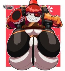 1girls anus ass big_ass big_breasts big_thighs breasts drool drooling female front_view gigantic_ass gigantic_thighs hakasitoalp huge_ass huge_thighs karikhuri legs_up long_hair looking_at_viewer mimi_sentry naughty naughty_face naughty_smile pussy red_hair robot robot_girl sentry_(team_fortress_2) sharp_teeth smile solo solo_female tagme team_fortress_2 tf2 thick_thighs thighhighs thighs