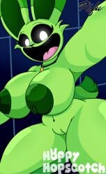 (poppy_playtime) big_breasts big_legs big_nipples furry hoppy_hopscotch rifurabbit rule_63