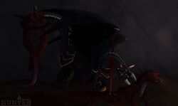 amputated_leg blood blood_from_mouth blood_from_wound blood_in_mouth blood_on_clothing blood_on_face blood_splatter blood_trail bodily_fluids bone cave cave_background clawz clothed clothing crawling dark_background degener4te_hunter dismembered dismemberment dragon dripping dripping_blood duo exposed_bone extreme_gore folded_wings fully_shaded glowing glowing_eyes gore gore_focus guts happy hi_res horror_(theme) intestines limp_tail male mythological_creature mythological_scalie mythology narrowed_eyes nightwing_(wof) organs raid scalie shaded skywing_(wof) smile tail_holding_object teeth twisted_neck wide_eyed wings wings_of_fire wounded