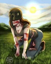 big_breasts female gas_mask monster_girl mutant s.t.a.l.k.e.r. s.t.a.l.k.e.r._2:_heart_of_chornobyl snork