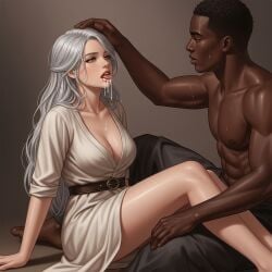 ai_generated ciri dark-skinned_male interracial milk