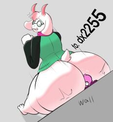 1boy 1girls against_wall babyhunt4 big_ass deltarune ralsei ralsei_with_white_fur susie_(deltarune) tagme undertale_(series)