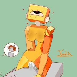 1boy 1girls 2d 2d_(artwork) 2d_artwork ahegao_face blocky_body breasts cowgirl_position cum cum_drip cum_dripping cum_in_pussy cum_inside die_of_death_(roblox) harken_(die_of_death) heart-shaped_pupils interspecies monster_girl nipples orgasm orgasm_face penis piqouskvan pussy roblox roblox_game robloxian self_upload sex straight thighs vaginal_penetration