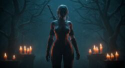 3d 3d_(artwork) 3d_model ai_generated breasts breasts_out ciri cirilla_fiona_elen_riannon leshay7 the_witcher_(series) the_witcher_3:_wild_hunt
