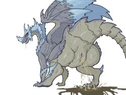 animal_genitalia animated ass big_butt bodily_fluids camel_toe capcom cloaca cloaca_juice cloaca_juice_drip dragon elder_dragon european_mythology female feral genital_fluids genitals hi_res monster_hunter mythological_creature mythological_scalie mythology peeing peeing_on_ground pussy scalie solo squidking thick_thighs urine urine_on_ground urine_pool urine_stream velkhana watersports western_dragon wide_hips