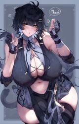 1girls alna_(mu5fal) cleavage female female_only gigantic_breasts huge_breasts revealing_clothes solo solo_female thick_thighs wide_hips wuthering_waves