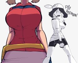 annoyed busty huge_breasts immisterplow may_(pokemon) mrplow34 tagme