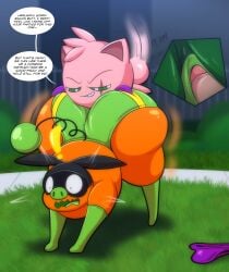 absurd_res anal anal_sex ass axel_the_tepig bacon_butt_(tepigfan101) balls big_balls big_butt big_penis clothing creampuff_(tepigfan101) dialogue duo eye_scar facial_scar feral forced from_behind_position gay generation_1_pokemon generation_5_pokemon genitals gloves gloves_only grass green_clothing green_panties green_underwear handwear handwear_only hi_res huge_butt internal jigglypuff legwear male male/male mask mostly_nude motion_lines nintendo panel_skew panties panties_on_floor park penetration penetration_through_clothing penetration_through_panties penis plant pokemon pokemon_(species) purple_clothing purple_panties purple_underwear rape scar sex shocked size_difference small_dom_big_sub standing standing_sex stockings superhero superhero_costume supervillain supervillain_costume tepig tepigfan101 underwear waddling_head yaoi