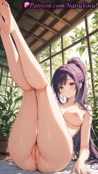 1girls 2025 ai ai_assisted ai_generated anime anime_style anus ass bangs barefoot blush breasts completely_nude feet hentai hi_res high_quality high_resolution highres indoors labia_majora large_breasts legs legs_up long_hair looking_at_viewer natsuyoru nipples nude parted_lips patreon plant ponytail purple_eyes purple_hair pussy sitting smile soles solo solo_leveling stable_diffusion sung_jin-ah thighs toes uncensored vagina voluptuous voluptuous_female