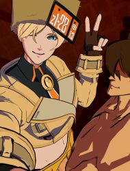 3d guilty_gear guilty_gear_strive lolikill millia_rage ntr penis phone_view smile sol_badguy standing_sex tongue_out v