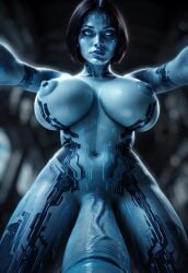 ai_generated animated black_hair blue_eyes blue_lips blue_skin blurry blurry_background breasts breasts_apart caption colored_nipples colored_skin completely_nude cortana dark_nipples english_text erection female from_below futa_with_female futanari glowing hologram huge_breasts huge_cock large_areolae large_breasts large_penis large_testicles lips looking_at_viewer metal_skin multicolored_skin navel nipples nose nude orficks penis pov puffy_nipples short_hair solo solo_focus tagme taker_pov tattoo testicles thick_thighs thighs two-tone_skin uncensored veins veiny_penis video