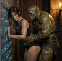 1boy 1female 1girls 1orc 2026 against_wall ai_generated animated brown_hair deep_penetration doggy_style dominant_male female female_human/male_orc female_penetrated forced grabbing hi_res interspecies kissing kissing_while_penetrated lara_croft lara_croft_(survivor) leshay7 moaning moaning_in_pleasure moans monster monster_on_female muddy orc orc_male orc_on_human passionate passionate_sex penetration penetration_from_behind ponytail realistic sex_from_behind sound standing tagme temple tomb_raider tomb_raider_(survivor) vaginal_penetration vaginal_sex video video_games