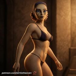 ai_generated airtist alien alien/human alien_girl alien_humanoid athletic barriss_offee bikini bikini_bottom bikini_top bra clone_wars female female_only fit high_resolution highres looking_at_viewer panties patreon star_wars star_wars:_the_clone_wars tagme thong underwear