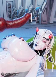 1boy 1girls 1monster 3d after_fellatio after_sex after_titfuck animal_genitalia big_breasts big_butt big_penis black_lips black_lipstick blender blizzard_entertainment boobjob boobs cum cum_covered cum_leaking cum_on_body cum_on_breasts cum_on_face cum_on_hair cum_on_penis cyborg cyborg_girl female female_human female_on_monster hair holding holding_breast holding_penis horns humanoid humanoid_on_male itlaasar knot knotted_penis large_ass large_penis looking_at_viewer male male/female monster monster_cock monster_on_female on_the_floor on_the_ground overwatch overwatch_2 red_eyes robot robot_anthro robot_girl robot_humanoid shion_(overwatch) smile tagme titfuck titjob tits werewolf