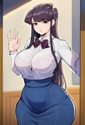 1girl big_ass big_boobs big_breasts big_thighs curvaceous curvaceous_body curvaceous_female curvaceous_figure curvaceous_thighs curvy huge_ass huge_breasts komi-san_wa_komyushou_desu komi_can't_communicate light-skinned_female narrow_waist solo solo_female soujii thick_ass thick_thighs wide_hips