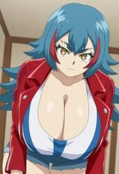 ai_generated anime anime_style beyblade beyblade_burst breasts_focus gigantic_breasts hanging_breasts ilya_mao