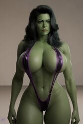 1girls 3d 3d_render ai_assisted ai_generated big_breasts boobs cleavage_overflow curvaceous curvy green_body green_hair green_skin hourglass_figure huge_breasts lewdstein marvel marvel_cinematic_universe mature_female micro_bikini realistic she-hulk she-hulk:_attorney_at_law sideboob slim_waist sling_bikini slingshot_swimsuit solo solo_female thick_thighs thighs wavy_hair