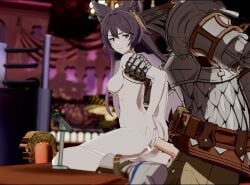3d anal animated blender granblue_fantasy granblue_fantasy_versus nier_(granblue_fantasy) public questionable_consent source_material_vocals spread_ass tagme video