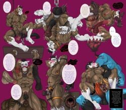 ahegao ahegao_face anthro bang_boo big_belly blushing bound chastity chastity_cage chastity_device collar cum cum_inside cumdump erect_penis erection french_kiss gaping gaping_anus gay gay_sex gold_jewelry hands_behind_back horse horse_penis horsecock large_penis making_out male male/male male_only mind_break mindbreak muscular nipple_piercing nipple_rings nipples paws penetration penis penis_in_ass penis_out penis_shrinking ritual septum_piercing septum_ring slave small_penis submissive