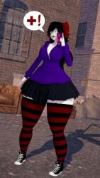 3d_(artwork) big_ass big_butt black_hair comic creepypasta hyper_ass kneehighs koikatsu nina_the_killer ultimate_collector