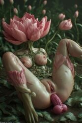 ai_assisted ai_generated anthro anthro_only arthropod boobs flower flower_on_head flowers humanoid plant plant_girl realistic thefinalrule
