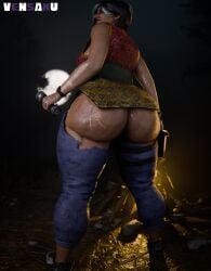 alternate_version_at_source alternate_version_available ass ass_focus big_ass dbd dead_by_daylight haddie_kaur huge_ass looking_at_viewer looking_back no_panties oiled oiled_skin ripped_clothing ripped_pants tagme vensaku wardrobe_malfunction wet wet_body wet_skin