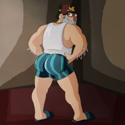 ass big_ass big_ass_(male) big_butt boxers bubble_butt butt dilf disney disney_xd gdilf gravity_falls mature mature_male stan_pines