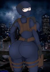 2026 alternate_color alternate_version_available background balaclava big_ass big_breasts black_eyes bullseye_(marvel) daredevil_(series) female female_focus female_only genderbend genderbent genderswap genderswap_(mtf) hi_res high_resolution highres looking_at_viewer marvel marvel_cinematic_universe marvel_comics mature_female milf polxnart_(artist) rule_63 tactical tactical_gear tactical_vest tagme